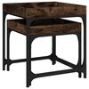 vidaXL Side Table Smoked Oak Engineered wood, steel Small