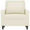 vidaXL Sofa Chair Cream Velvet (100% polyester), Metal, Foam