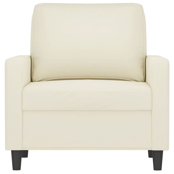 vidaXL Sofa Chair Cream Velvet (100% polyester), Metal, Foam