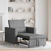 vidaXL Pull out Sofa Bed Single Dark grey 35.43 x 64.96 x 34.25 in