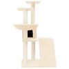 vidaXL Cat Tree Cream Engineered wood, plush, sisal Medium Nice Design