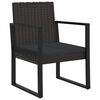 vidaXL Garden Lounge Set Set of 4 Black