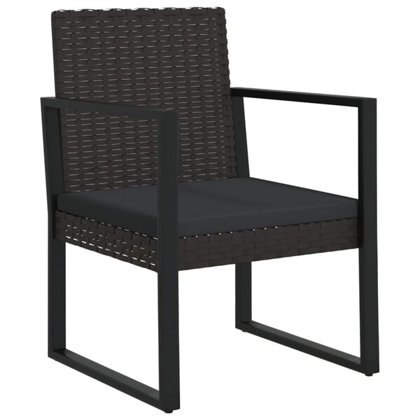 vidaXL Garden Lounge Set Set of 4 Black