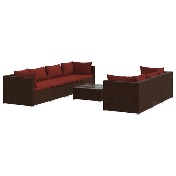 vidaXL Garden Lounge Set Brown