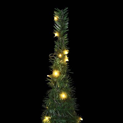 vidaXL Pop-up String Artificial Pre-lit Christmas Tree Green 7 ft