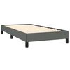 vidaXL Bed Frame Dark Gray Polyester, Plywood, Engineered Wood Twin XL