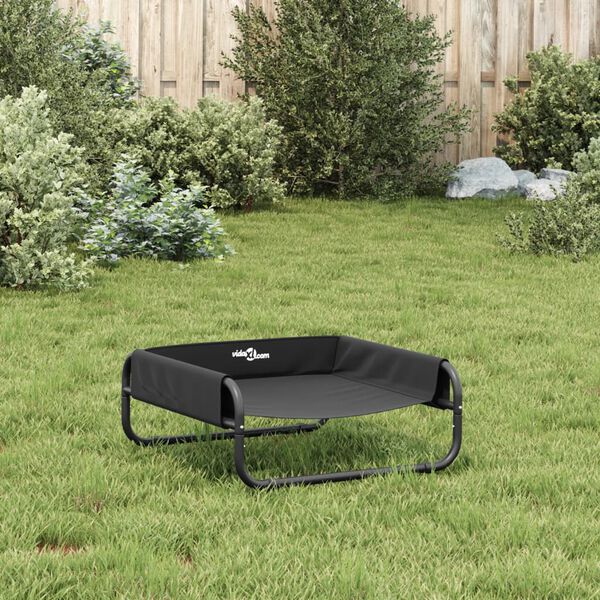 vidaXL Elevated Dog Bed Anthracite 600D Oxford fabric, Powder-coated steel
