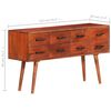 vidaXL Sideboard Brown Solid Mango Wood, Iron Medium Sideboard