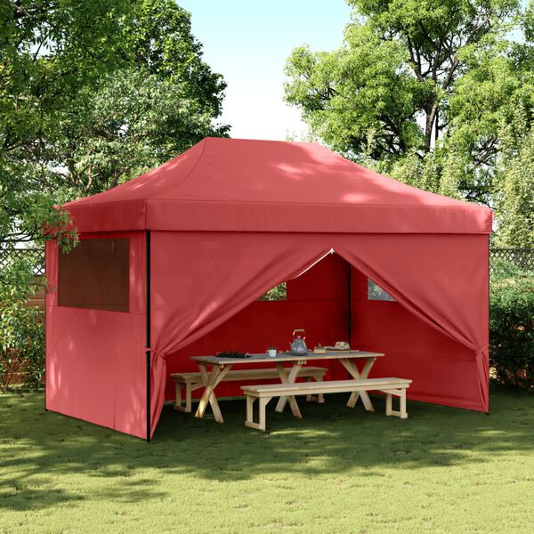 vidaXL Party Tent Burgundy and Black