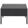 vidaXL Garden Lounge Set Black Poly rattan, powder-coated steel