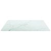 vidaXL Table Top White Tempered Glass 15.7 x 15.7 in Heat-resistant