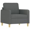 vidaXL Sofa Chair With Footstool Dark Gray