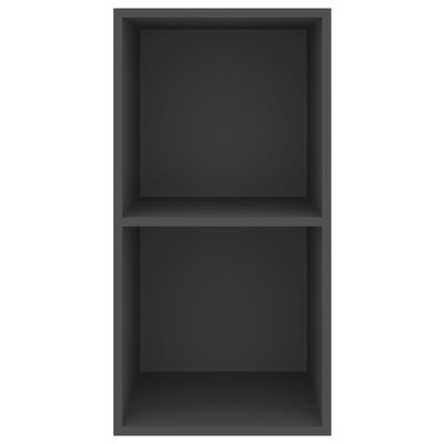 vidaXL Wall-mounted TV Cabinet Gray 14.6"x14.6"x28.3" Engineered Wood