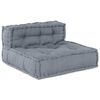 vidaXL Modular Sofa Grey 27.56 x 27.56 x 22.05 in Fabric