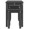 vidaXL Nesting Table Set of 3 Gray Solid Pine Wood Set of Three