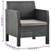 vidaXL Garden Lounge Set Anthracite Polypropylene with rattan look