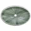 vidaXL Countertop Basin Green Oval 23.2x15.7x5.9" Ceramic