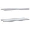 vidaXL Wall Shelf Silver Stainless Steel 29.5 x 11.8 x 1.2 in