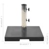 vidaXL Parasol Base Black Granite, Stainless Steel