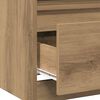vidaXL Bedside Cabinet Artisan oak Engineered wood, metal Medium