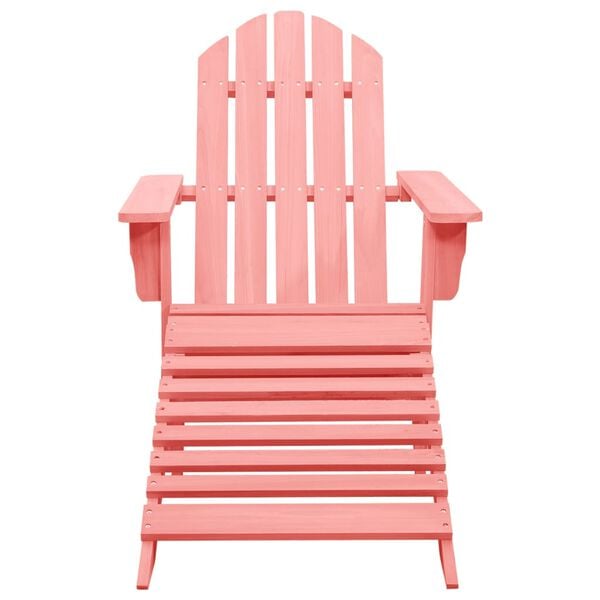 vidaXL Garden Chair Pink Solid fir wood Standard Detachable