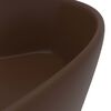 vidaXL Luxury Wash Basin with Overflow Matt Dark Brown 14.2x5.1" Ceramic