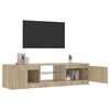 vidaXL TV Cabinet smoked oak 140 x 40 x 36 cm Engineered wood