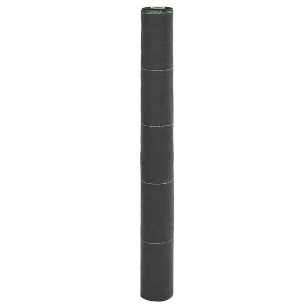 vidaXL Weed Membrane Black with green stripes Polypropylene