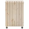 vidaXL Laundry Basket with Wheels "RANA" 17.7x17.7x25.2" Solid Wood Pine