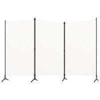 vidaXL 3-Panel Room Divider White 102.4"x70.9" Fabric