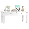 vidaXL Coffee Table Engineered wood, mirrored glass, non-woven fabric