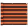 vidaXL Balcony Screen Orange and Brown 29.5x157.5" Oxford Fabric