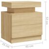 vidaXL Bedside Cabinet Sonoma Oak Engineered Wood Medium Bedside Cabinet