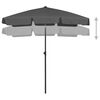vidaXL Beach Parasol Anthracite Polyester 70.9 in x 47.2 in