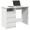 vidaXL Desk White Engineered wood Large Desk Rectangular Modern