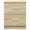 vidaXL Bedside Cabinet Sonoma oak Engineered wood Medium Bedside Cabinet