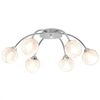 vidaXL Ceiling Lamp Glass Medium Ceiling Lamp Round Modern