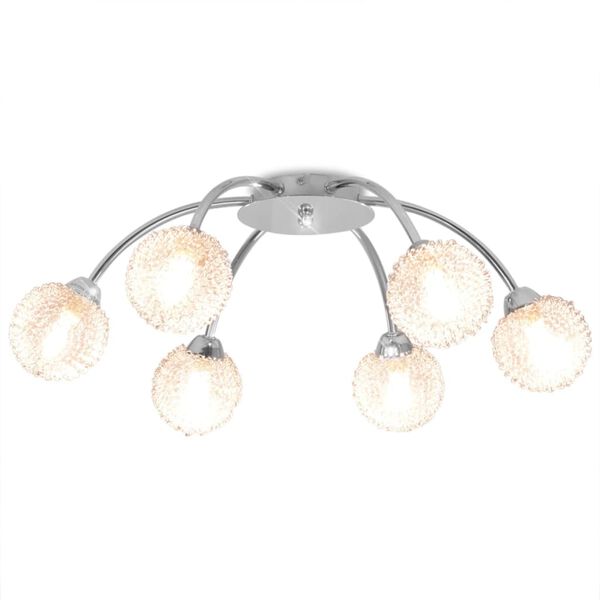 vidaXL Ceiling Lamp Glass Medium Ceiling Lamp Round Modern