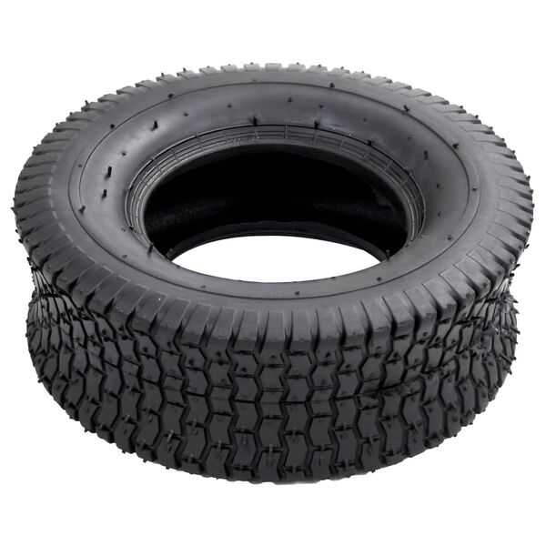 vidaXL Tire Set of 2 Black Rubber 13x5.00-6 Heavy Weight Endurance