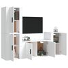 vidaXL TV Cabinet Set Set of 4 White Engineered Wood Medium