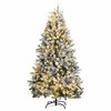 vidaXL Artificial Hinged Christmas Tree 300 LEDs & Ball Set 94.5"