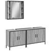 vidaXL Bathroom Cabinet Set Grey Sonoma