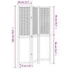 vidaXL Room Divider 3 Panels White Solid Wood Paulownia