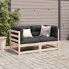 vidaXL Garden Sofa Set Natural Pine Solid Pine Wood Medium Modular