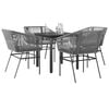 vidaXL Garden Dining Set Grey, Black, Light Grey
