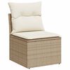 vidaXL Garden Sofa Set Beige PE rattan Standard size for a garden set