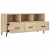 vidaXL TV Cabinet Sonoma oak Engineered wood, iron Medium Storage