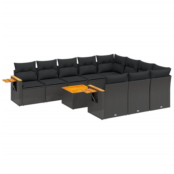 vidaXL Sofa Set Black