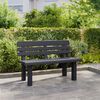 vidaXL Garden Bench Anthracite Polypropylene 43.3 in Durable