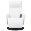 vidaXL Massage Recliner Chair with Footrest White Faux Leather